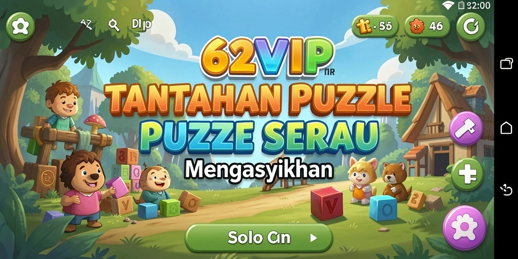 Tampilan gameplay puzzle yang mengasyikkan dan penuh warna.