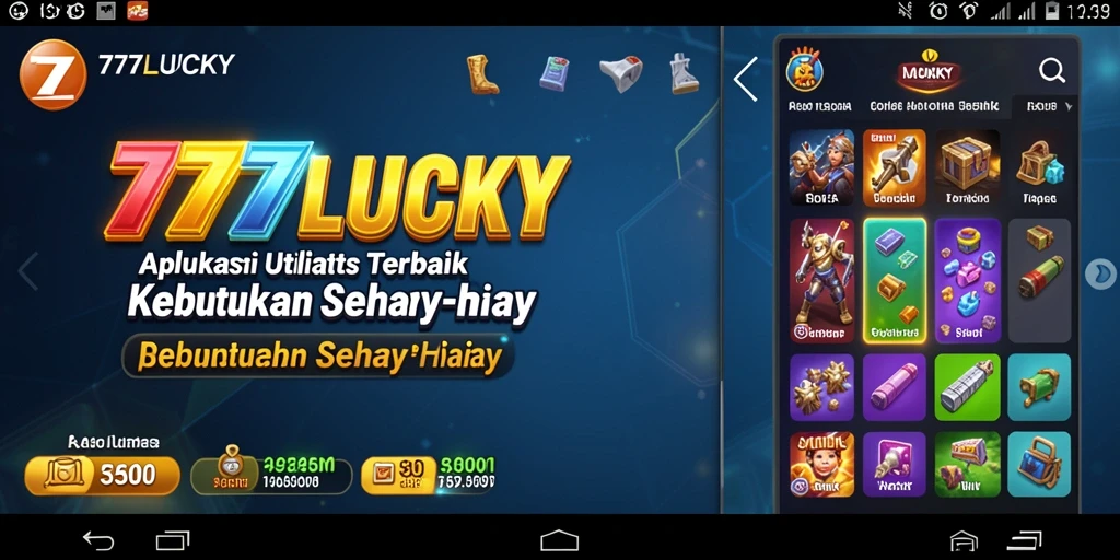 Tampilan antarmuka 777LUCKY yang sederhana dan fungsional.
