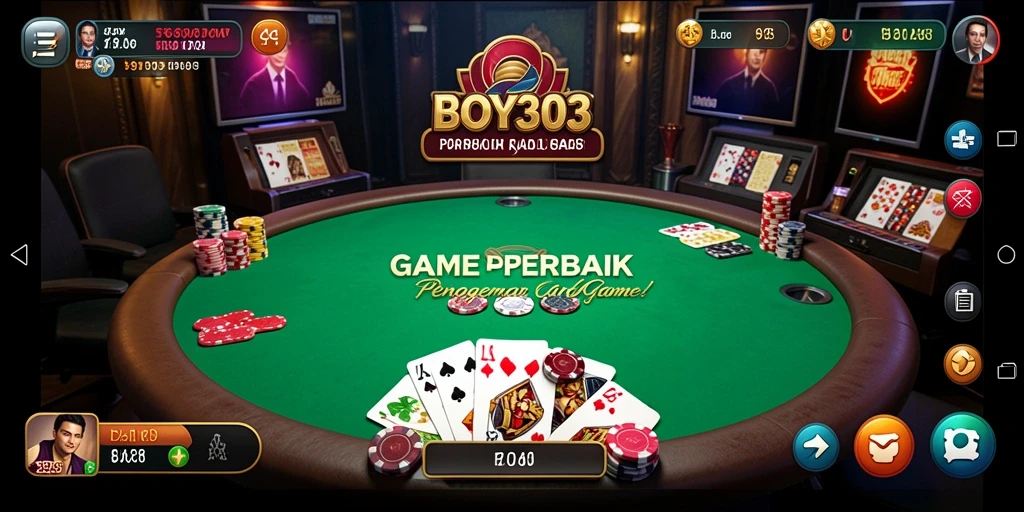 Tampilan gameplay poker yang mendebarkan di BOY303.