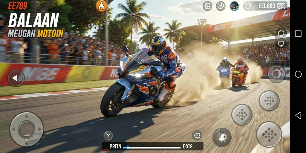 Screenshot gameplay Seru Balapan Motor di EE789.