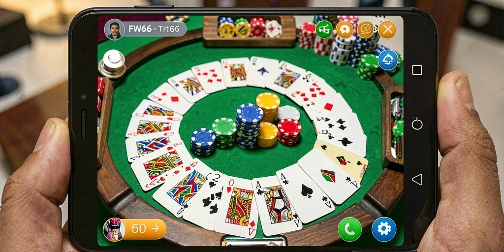 Tampilan screenshot FW66 saat seru bermain Gaple.