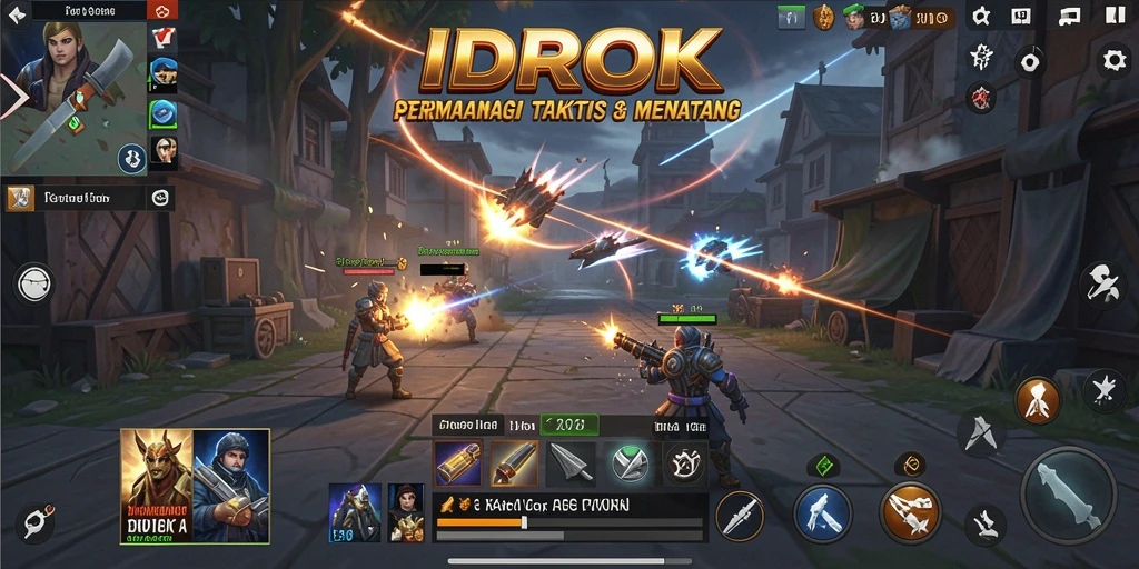 Tampilan gameplay IDROK yang mendebarkan dan strategis.
