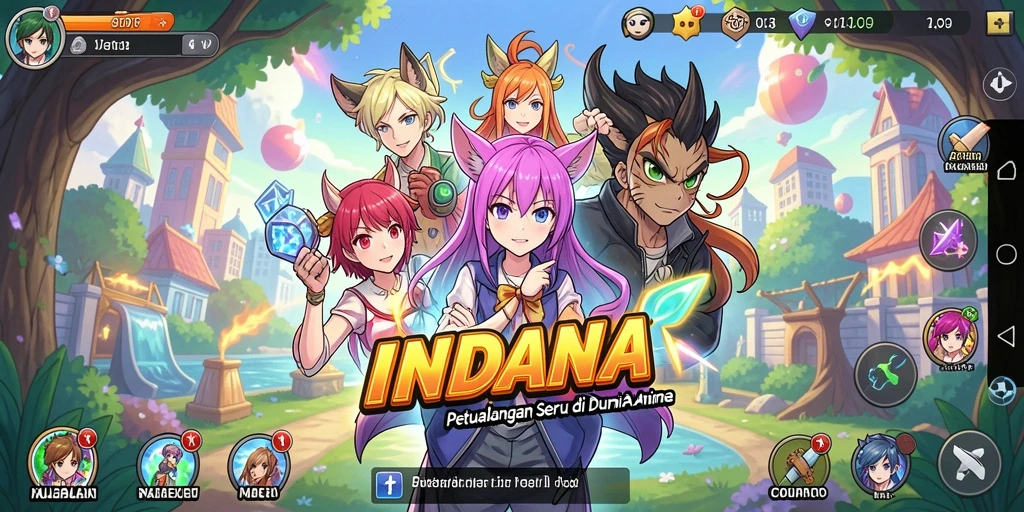 Tampilan gameplay seru di dunia Anime INDAAA.
