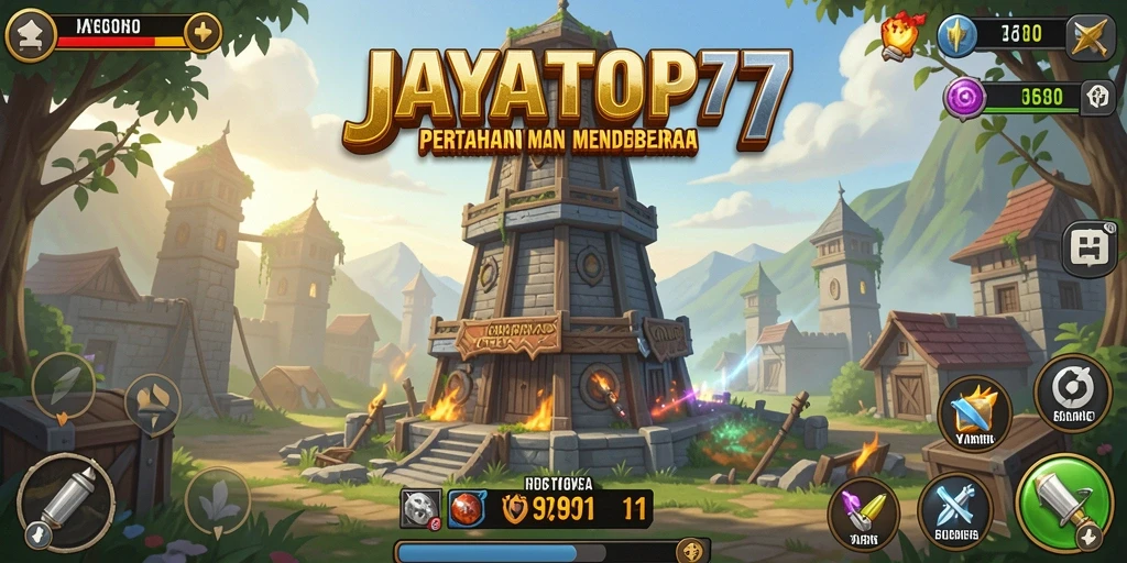 Tampilan seru permainan JAYATOP77 dengan serangan pertahanan yang cerdas.