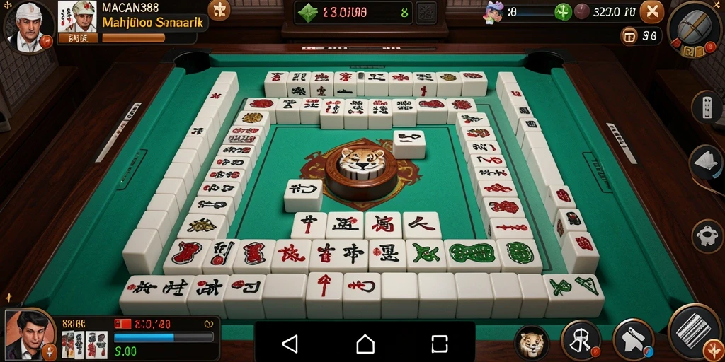 Screenshot gameplay menarik dari MACAN388 yang menunjukkan level Mahjong.