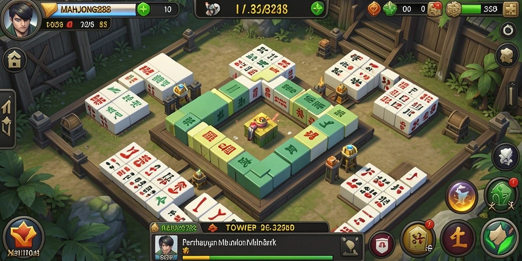Tampilan gameplay menara yang menakjubkan di MAHJONG288.