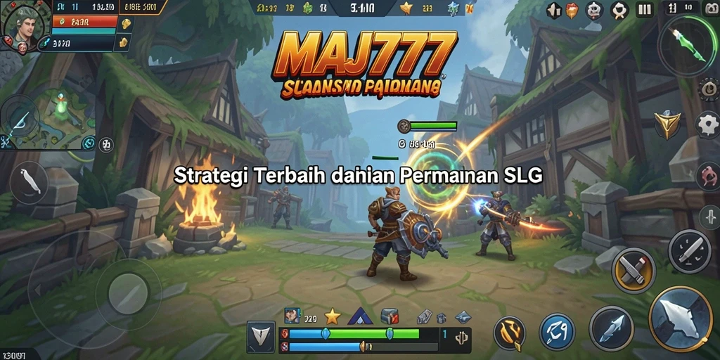 Tampilan gameplay MAJ777 menampilkan pertempuran strategis yang mendebarkan.