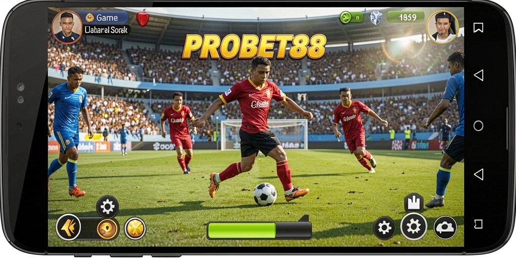 Screenshot gameplay PROBET88 yang menampilkan aksi olahraga seru.