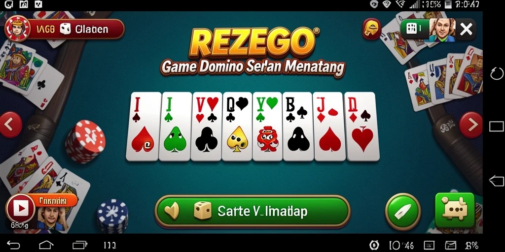 Screenshot gameplay REZEGO yang menunjukkan aksi seru permainan Domino.