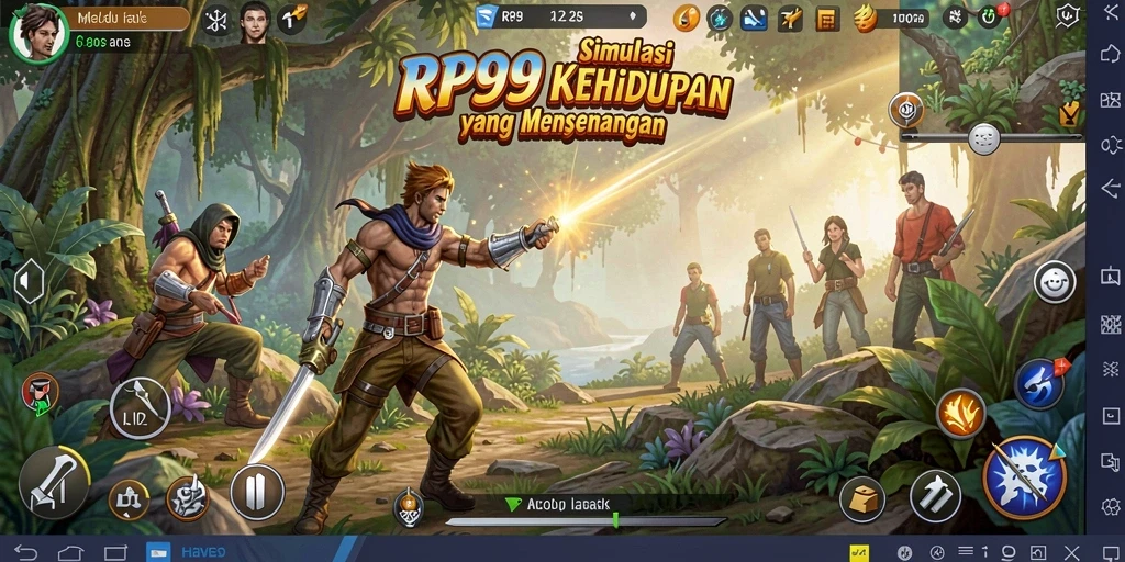 Tampilan gameplay RP99 yang menarik dan interaktif.