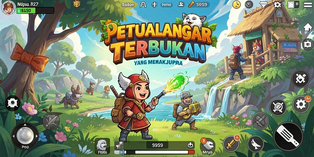 Gameplay menakjubkan dari S9S9 dalam dunia terbuka yang luas.