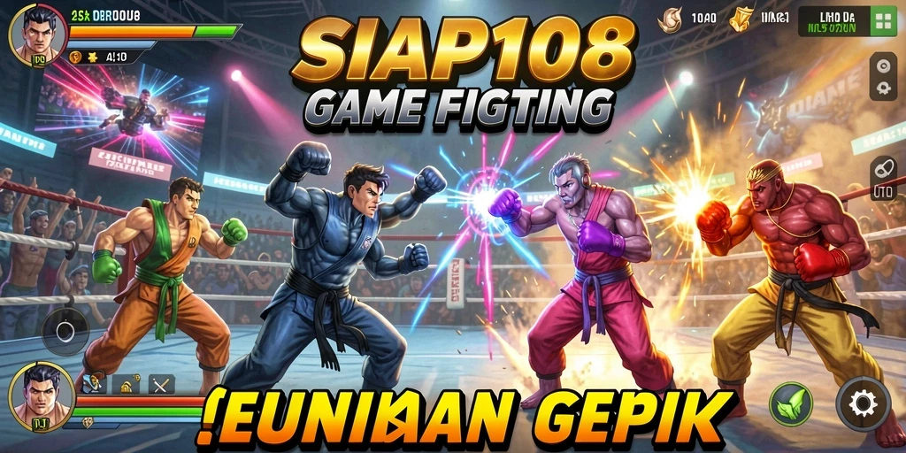 Tampilan seru dari permainan Fighting dalam SIAP108 saat karakter bertarung.