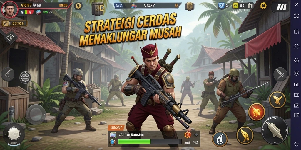 Gambar menampilkan aksi taktis dalam gameplay VIO77.