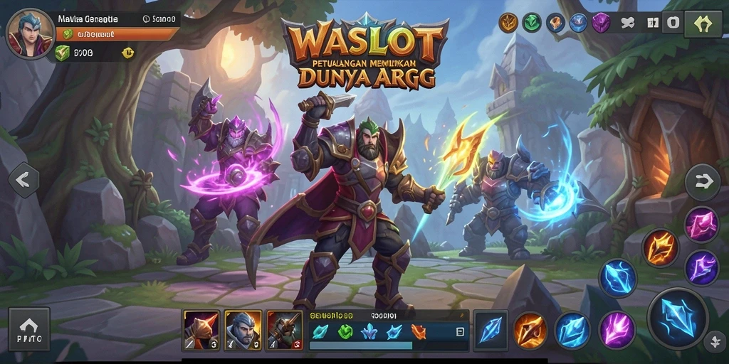 Screenshot menunjukkan pertarungan menegangkan dalam game ARPG WASLOT.