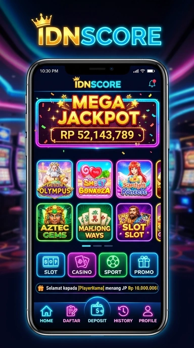 Tampilan antarmuka pengguna idnscore untuk kemudahan akses.